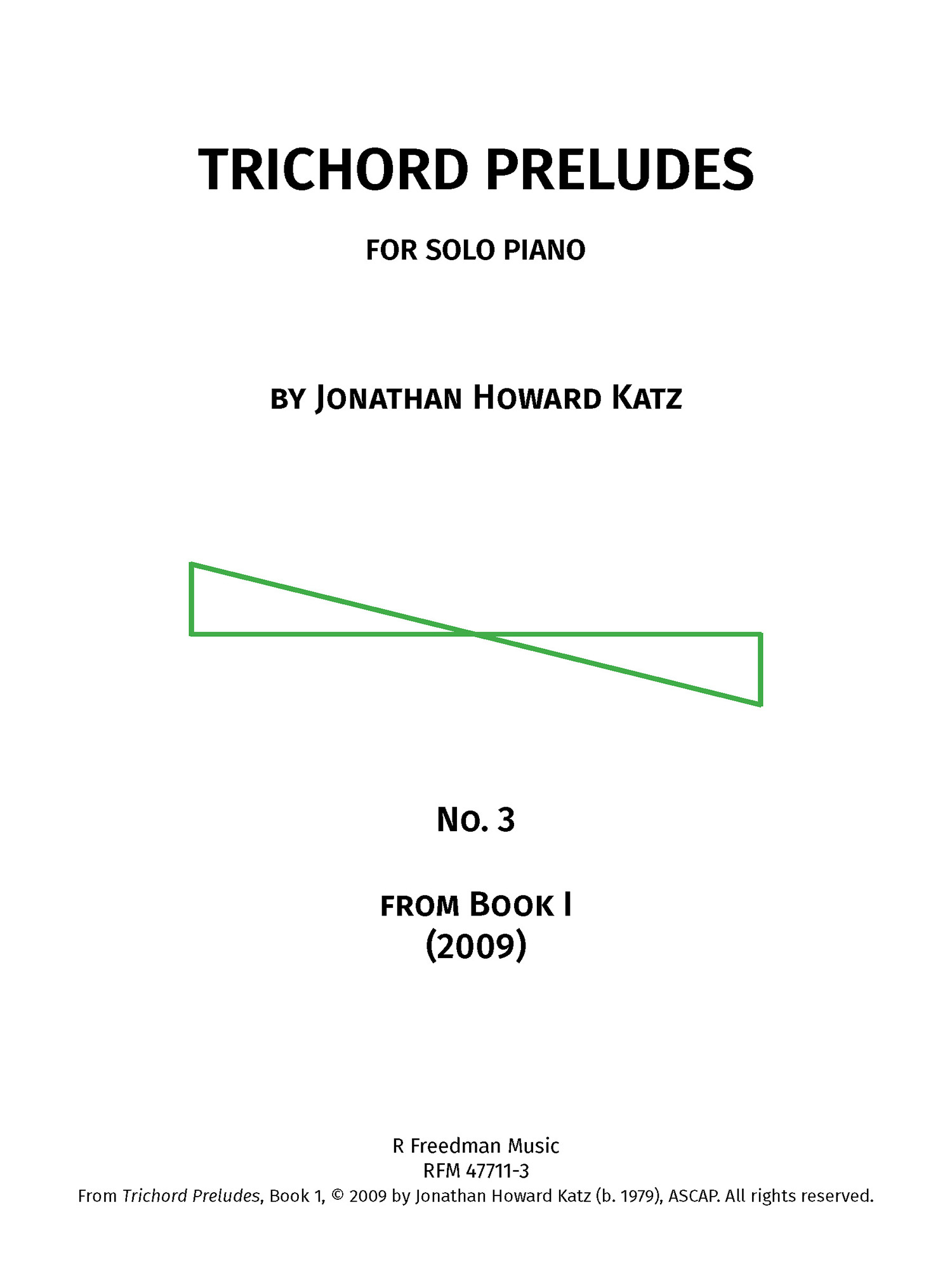 Trichord Preludes, No. 3 (PDF)