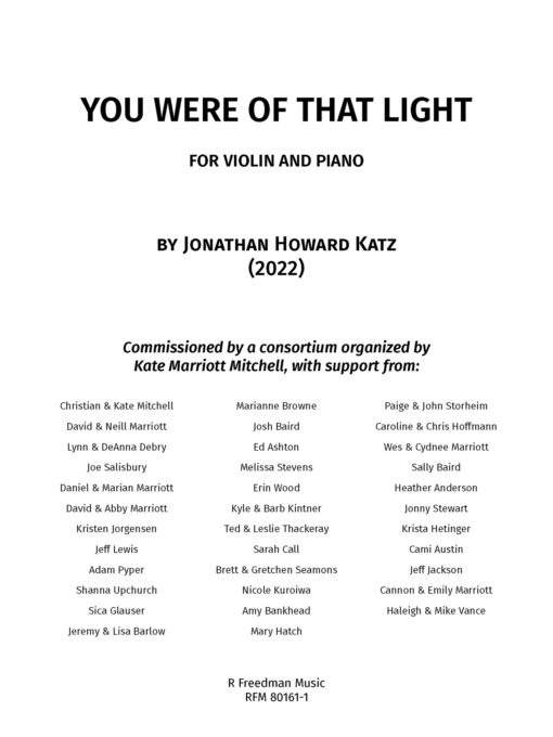 You Were Of That Light (violin) - Image 2